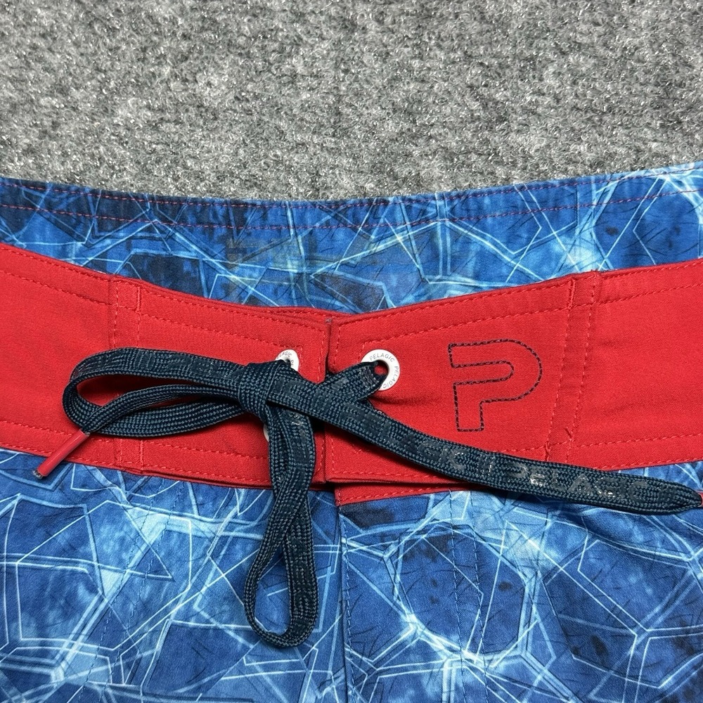 Pelagic Board Shorts Mens 32 Blue Wedge Performance Outdoor Fishing Swim Boating - Picture 6 of 8